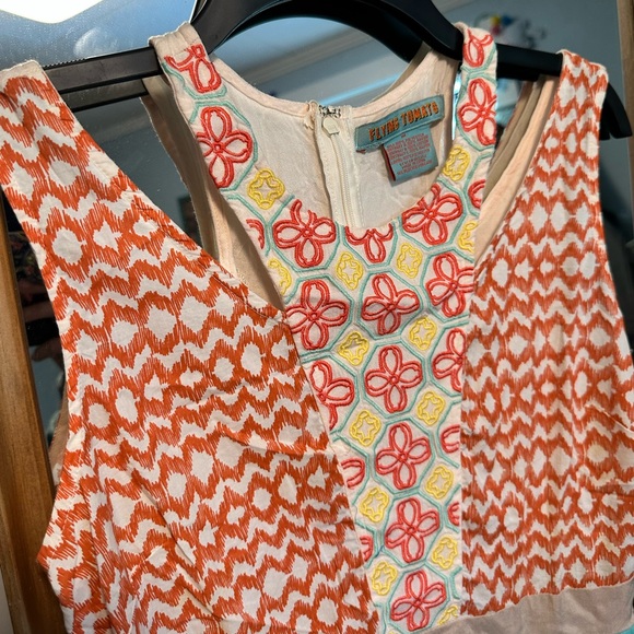 Flying Tomato chevron teal and coral maxi dress size M - Picture 8 of 9